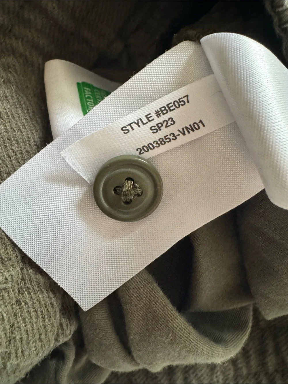 J. Crew 6” Dock Short Green Drawstring Waist Cotton Stretch Minimal
